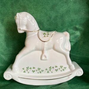 Vintage Royal TARA Shamrock Rocking Horse Bank